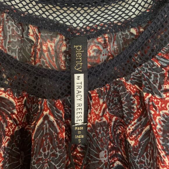 Plenty by Tracey Reese Floral Peasant Blouse NWT Small - Picture 5 of 8